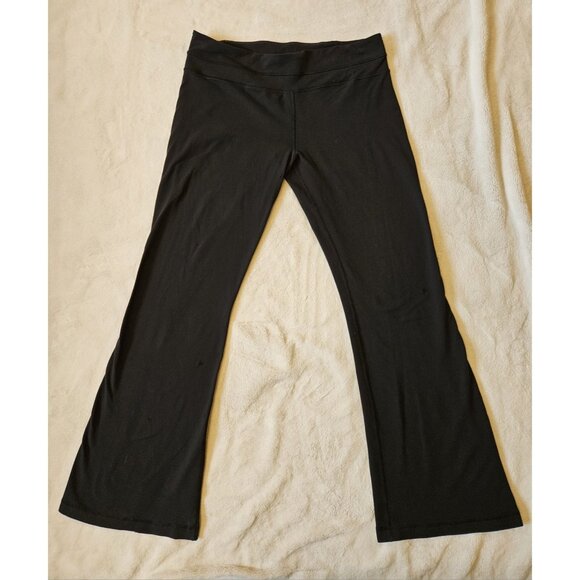 Lululemon Pants Womens 12 Black Groove Flare Yoga Activewear Gym Athletic *Read - Picture 1 of 16